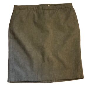 Gap woman’s gray cotton/wool blend straight‎ skirt size 6